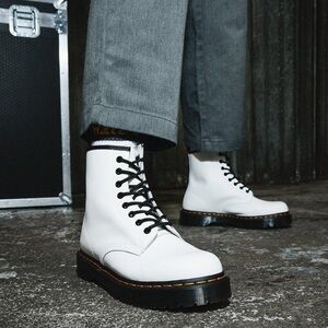 Dr. Martens White Leather Men's Boots
